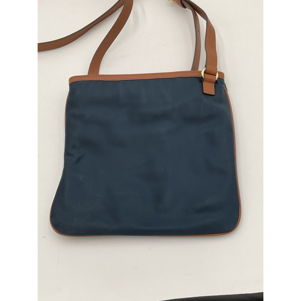Michael Kors Navy Nylon Crossbody Bag & Navy Leather Wallet Set Gold Tone - Picture 9 of 16